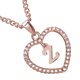 thumbnail image 2 of Qarigey Collar con colgante de corazón de cristal de oro rosa de 26 letras, cadena para clavícula, regalo para pareja Ropa, zapatos y accesorios Miscelánea Z, 2 of 5