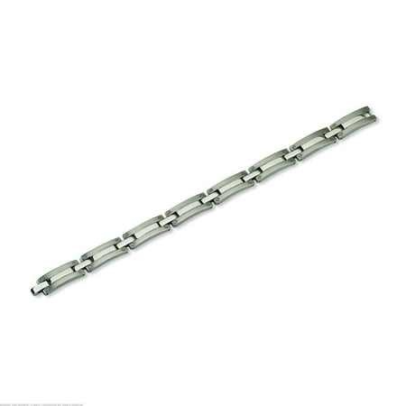 Brushed Mens Link Bracelet - Titanium Brushed Mens Link Bracelet 8.5