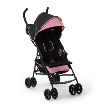 Summer by Ingenuity 3D Mini Lightweight Umbrella Stroller, Compact Fold, Recline, Canopy, Up to 45 pounds, Convenience Stroller for Travel, Pink