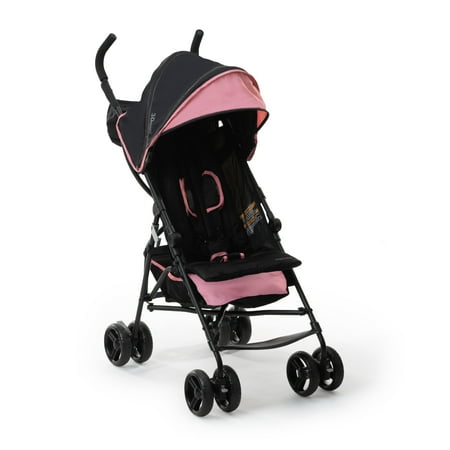 Summer by Ingenuity 3D Mini Lightweight Umbrella Stroller, Compact Fold, Recline, Canopy, Up to 45 pounds, Convenience Stroller for Travel, Pink