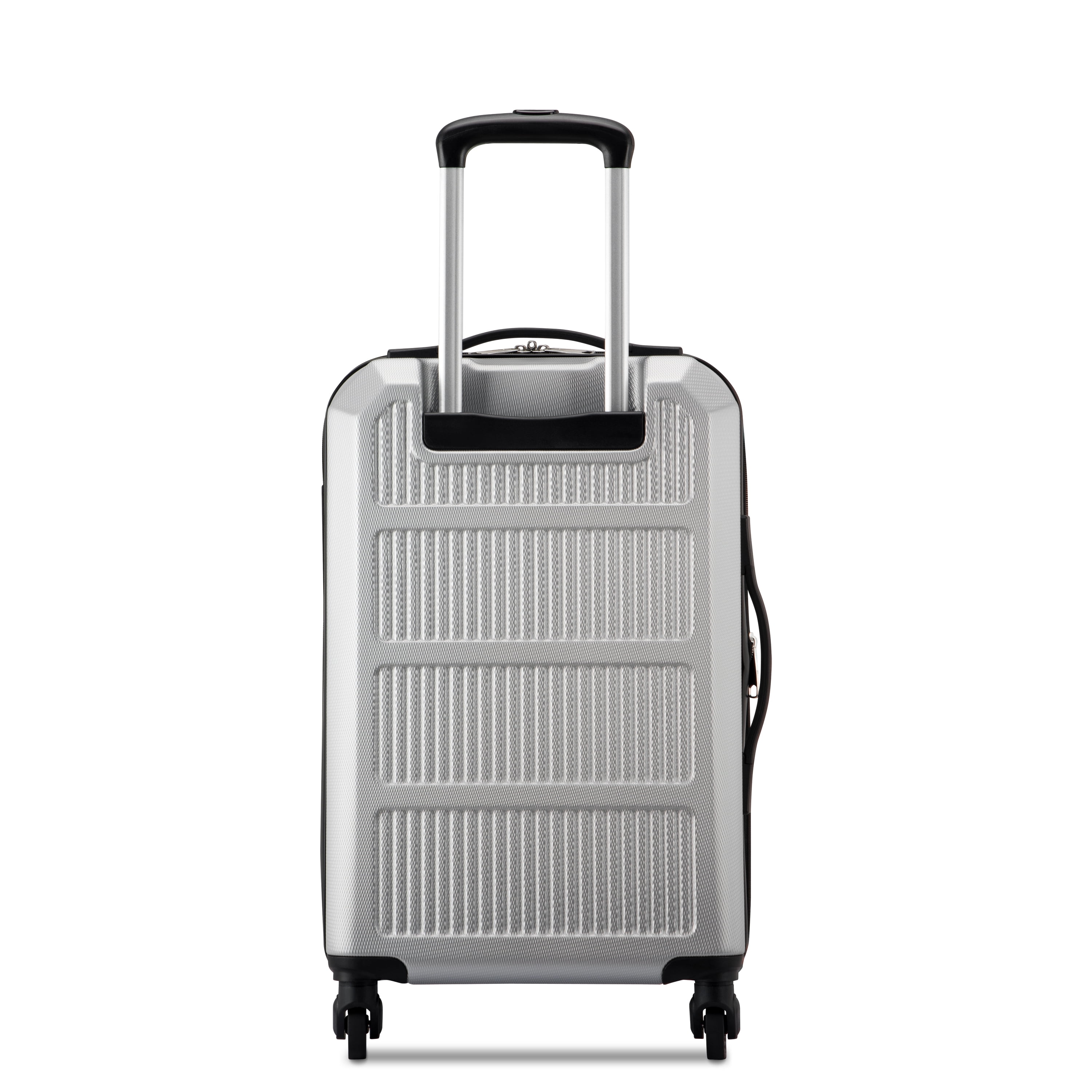 Securitech by Delsey, Asphalt 2-Piece Spinner Luggage Set, with Carry-on & Trunk, Silver