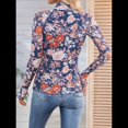thumbnail image 4 of Top de Larga con Encaje Floral y Cuello Alto para Mujer Flores Azules L, 4 of 9