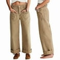 thumbnail image 2 of Womens Jeans High Waisted Straight Leg Baggy Boyfriend Jeans for Women Trendy 2025 Cargo Pants Khaki L, 2 of 7