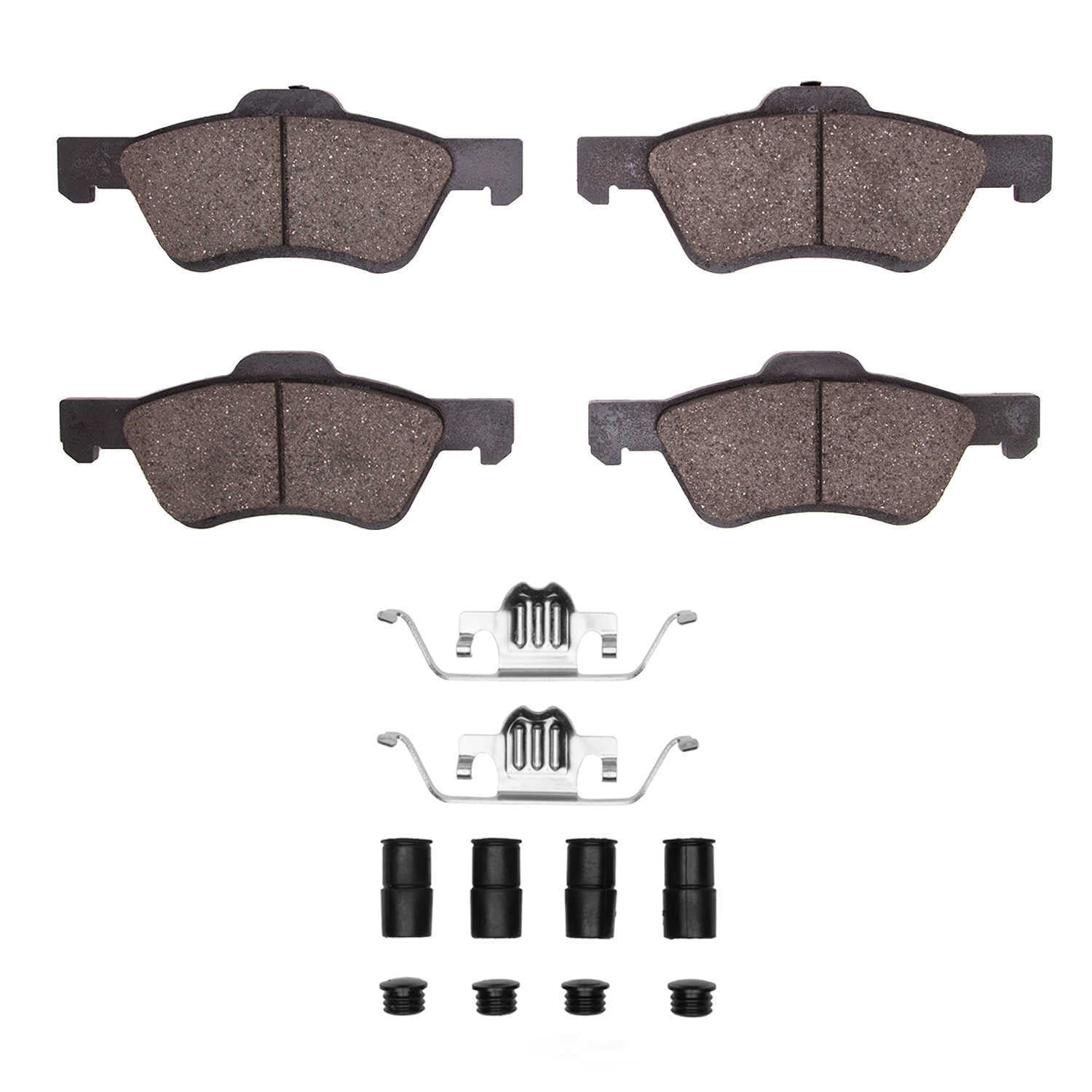 Dynamic Friction Company 1551-1047-01 DFC 5000 Advanced Brake Pads - Ceramic and Hardware Kit - OE
