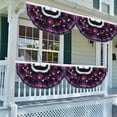 thumbnail image 5 of Beautynvta Halloween Flag Bunting Half Fan Hanging Pleated Flag Banner with 3 Grommets, Outdoor Ghost Pumpkin Skull Half Fan Flag for Halloween House Holiday Yard Decorations Party Props, 5 of 6