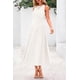 thumbnail image 5 of Vestido PRETTYGARDEN Primavera Verano Sin Mangas Línea A Midi Blanco Talla L, 5 of 8