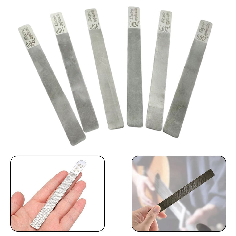 6Pcs Guitar Nut Nut Files Fret Crowning Slot Comfortable Luthier Repair Tool Kit