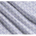 thumbnail image 3 of Soimoi Blue Cotton Voile Fabric Moroccan Damask Printed Craft Fabric by the Yard 42 Inch Wide, 3 of 7