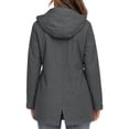 thumbnail image 6 of Enjoytime Rain Jacket Women Long Sleeve Zip Up Hooded Windbreaker Outdoor Hiking Travel Casual Outerwear with Pockets, 6 of 8
