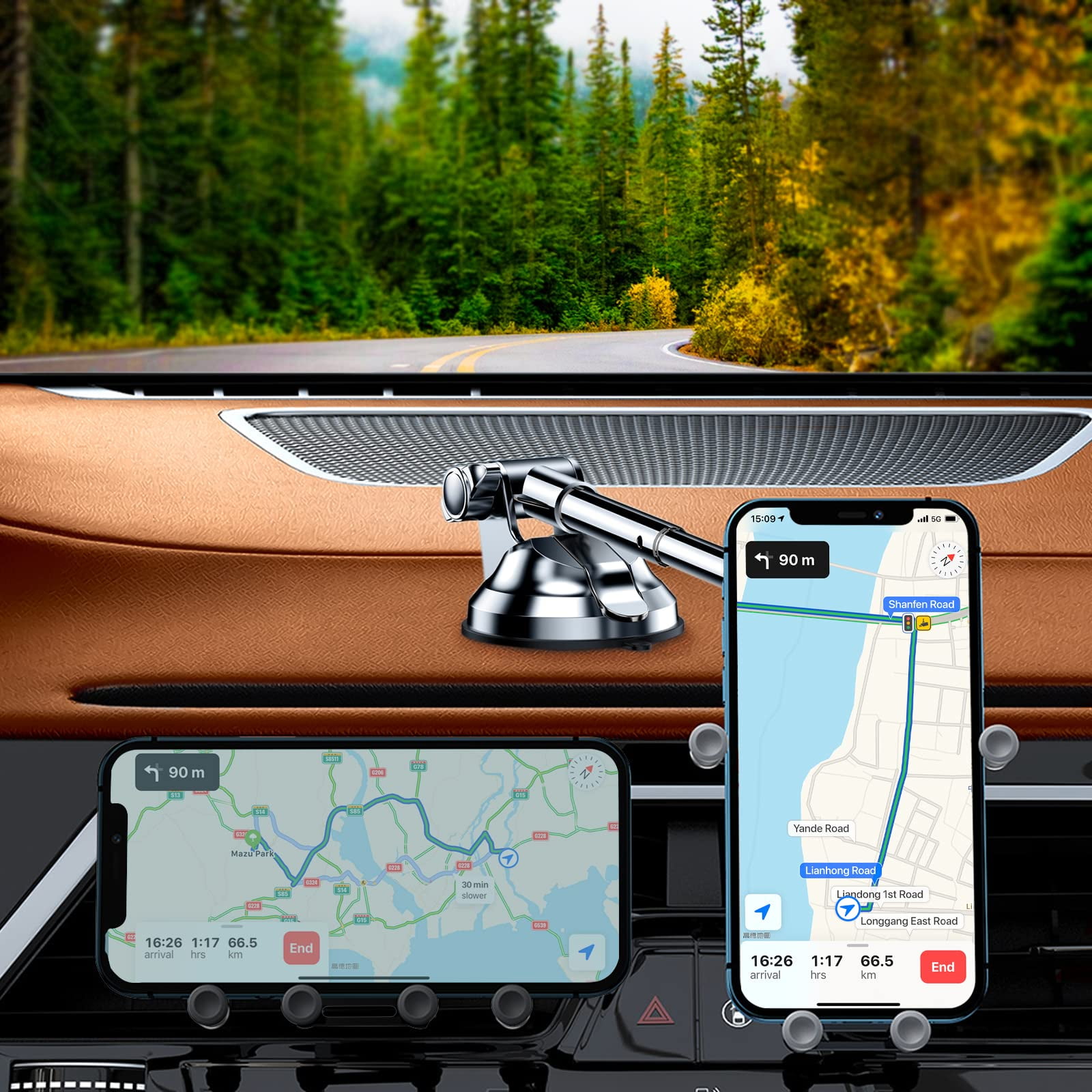 wipalor 2021 Upgraded AutoClamping Car Phone Holder Mount for