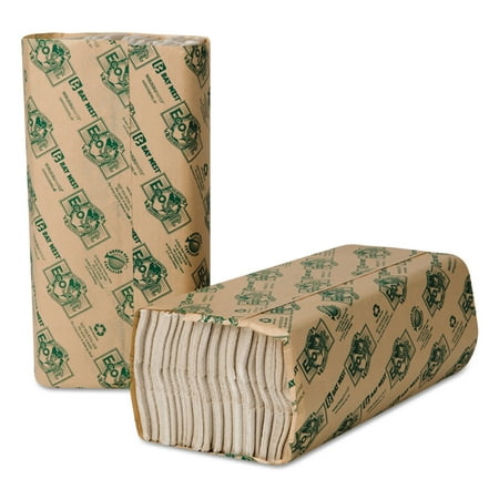 Wausau Paper Eco-Soft Natural C-Fold Paper Towels, 200 count, (Pack of 12)