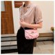 thumbnail image 5 of Bolso de hombro para mujer Bolso bandolera de cuero PU Bolso bandolera elegante con cadena (Rosa), 5 of 7