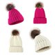thumbnail image 5 of Women Men Winter Ribbed Knitted Hat Solid Color Plain Woolen Cuffed Beanie Cap F, 5 of 5