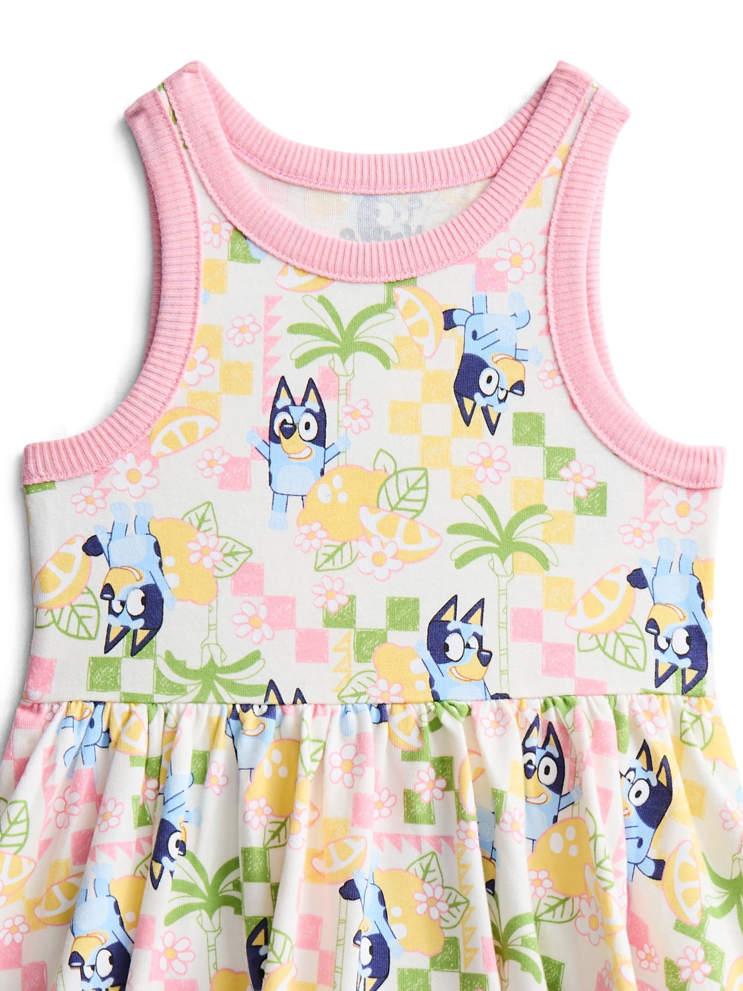 Bluey Toddler Girls Allover Print Graphic Tank Dress, Sizes 12M-5T