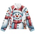 thumbnail image 4 of Jackets for Women Winter Coat Jackets Flannel Stand Collar Jacket(Snowman Christmas Decor,Size:S-4XL), 4 of 7