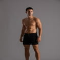 thumbnail image 2 of LYMAYTER Men's Casual Shorts 4-Inch Inseam Summer Button Elastic Outdoor Comfort shorts for S-4XL, 2 of 10