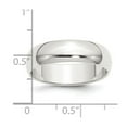 thumbnail image 3 of 925 Sterling Silver Solid Polished Half Round 6mm Half-Round Band Ring Size 5.5 Ring for Women and Men, 3 of 3