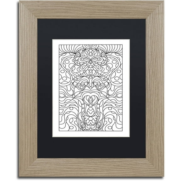 Trademark Fine Art "Meow" Canvas Art by Kathy G. Ahrens, Black Matte, Birch Frame