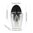 thumbnail image 4 of JONATHAN Y Jayne 6" 1-Light Iron/Glass Cottage Rustic LED Vanity Light, Oil Rubbed Bronze, 4 of 7