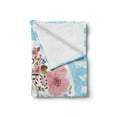 thumbnail image 2 of Vintage Soft Flannel Fleece Throw Blanket, Nautical Anchor Marine Floral Roses Bouquet Wreath Antiqued Horizontal Stripes, Cozy Plush for Indoor and Outdoor Use, 50" x 70", Multicolor, by Ambesonne, 2 of 6