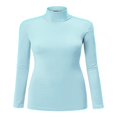thumbnail image 1 of Women‘s Long Sleeve Rib Turtleneck Top Pullover Sweater L RED, 1 of 6