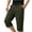 Army Green, variant on Mens Cargo Shorts Long Capri Elastic Below The Knee 3/4 Cotton Casual Summer Shorts with Pockets Navy XXXXL
