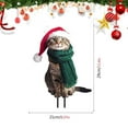 thumbnail image 3 of Christmas Decorations, 1pc Christmas Cat Garden Insert Art Decoration Christmas Cat Garden Decoration Gardening Insert Decoration for Outdoor Garden Pile Valentine's Day Cards for Kids, 3 of 3