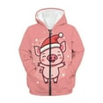 thumbnail image 5 of DISNIMO Christmas Pig Hoodie Kids Girls Hoodies with Zipper for Girls Hooded Sweatshirt Kids Sweatshirts Zip Up Hoodie Boys 6-7 Childrens Hoodie Jackets Girls Hooded Jacket Little Girl Animal Hoodie, 5 of 7