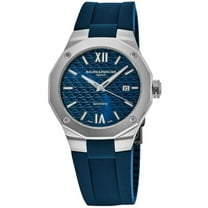 Baume & Mercier Riviera Automatic Blue Dial Rubber Strap Men's Watch 10619