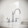 thumbnail image 3 of Water Creation 8.25" Lever Handles Brass Faucet in Silver & Chrome, 3 of 6