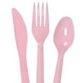 thumbnail image 1 of Party! 16 Forks, 16 Spoons & 16 Knives, Pink, 1 of 4