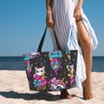 thumbnail image 6 of Balery Cat Icecream Beach Travel Bag - Water-Resistant, Large Capacity Lightweight Tote with 7 Pockets for Women and Men - Perfect for Beach, Pool, Gym, and Travel, 6 of 7