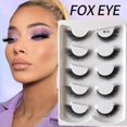 thumbnail image 2 of Pestañas postizas de visón natural, tira tenue, pestañas de ojo de gato, zorro esponjoso, pestañas de ala de ángel, extensión de maquillaje, 3 pares, 5 pares hola suerte  unisex, 2 of 2