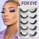 thumbnail image 2 of Pestañas postizas de visón natural, tira tenue, pestañas de ojo de gato, zorro esponjoso, pestañas de ala de ángel, extensión de maquillaje, 3 pares, 5 pares hola suerte  unisex, 2 of 2