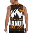 thumbnail image 3 of Xecao Not All Who Wander Are Lost4 Men's Tank Top Workout Quick Dry Sleeveless Gym Jogging Muscle Shirts Summer Swim Beach Tops, 3 of 9