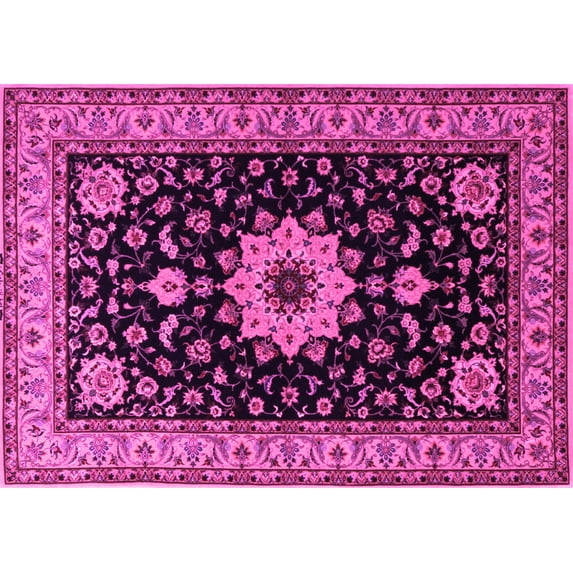 Ahgly Company Indoor Rectangle Persian Pink Traditional Area Rugs, 8' x 12'