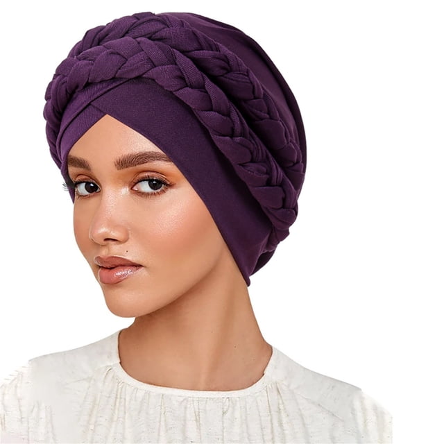 Milk Silk Hijab Headband Two Tone Solid Color Head Wrap With Design for Everyday Wear and Comfort