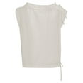 thumbnail image 4 of White Womens Tops Women's Sleeveless Solid Color Cotton Shirt T Shirts for Women, 4 of 6