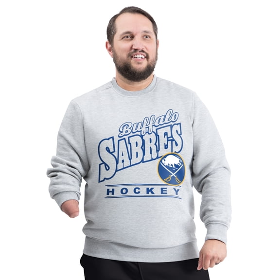 Men's G-III Sports by Carl Banks Gray Buffalo Sabres Adaptive Headliner Fleece Sweatshirt