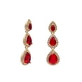 thumbnail image 2 of Aretes Largos De Zirconia Con Corte De Gota, 2 of 3