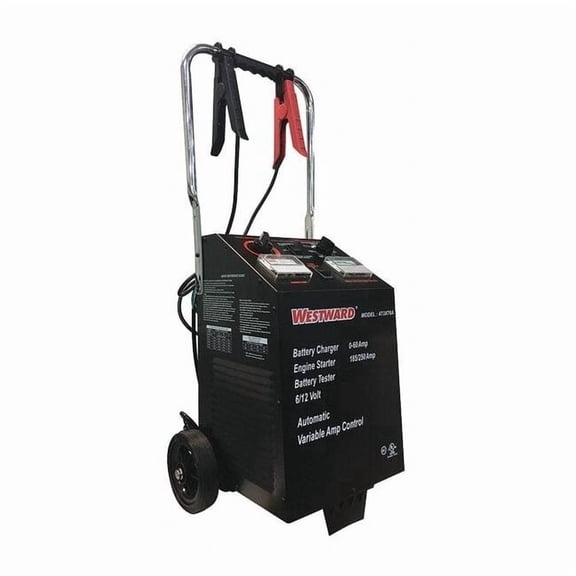 Wheeled Battery Charger, Boosting, Charging, Maintaining, For Batt. Volt.: 6, 12