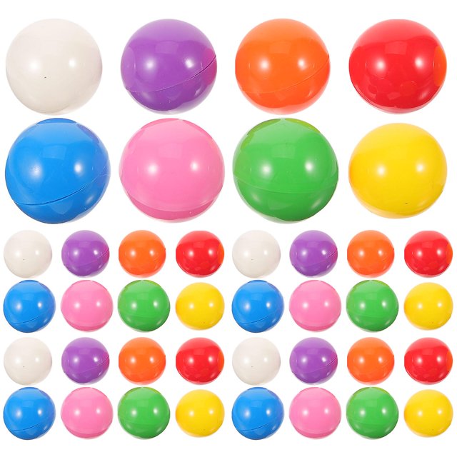 40 piezas de mini bolas de lotería de plástico para sorteos, bolas de plástico de colores para juegos