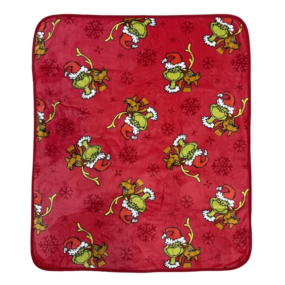 Infantino The Grinch Plush Fleece Baby Blanket, 28 x 33 Inch