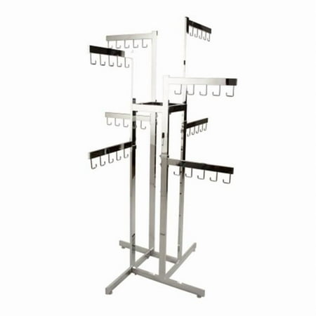 Econoco K88 4-Way Handbag Rack With 4 Straight Arms And 4 Twist-on Straight Arms