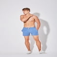 thumbnail image 2 of LYMAYTER Men's Casual Shorts 4-Inch Summer Cotton Elastic Drawstring Shorts Fitness Running for S-4XL, 2 of 10