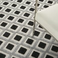 thumbnail image 6 of Nourison Aloha Indoor/Outdoor Geometric Modern Black White 6' x 9' Area Rug, (6' x 9'), 6 of 9