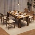 thumbnail image 4 of QinaQin 71 Inch Farmhouse Kitchen Dining Table for 6-8, Rectangular Wooden Table with Reinforced Base, 4 of 8