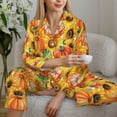 thumbnail image 6 of Sikiie Pumpkins And Sunflowers Pajamas for Women Set, Womens Pajama Sets, Lounge Sets for Women, 2pjs for Women-XX-Large, 6 of 7
