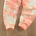 thumbnail image 5 of Bagilaanoe Toddler Baby Girl Long Pants Set Tie Dye Print Long Sleeve Hoodies Pullover Tops + Sweatpants 12M 18M 24M 3T 4T 5T 6T Kids Casual Sweatsuits, 5 of 8