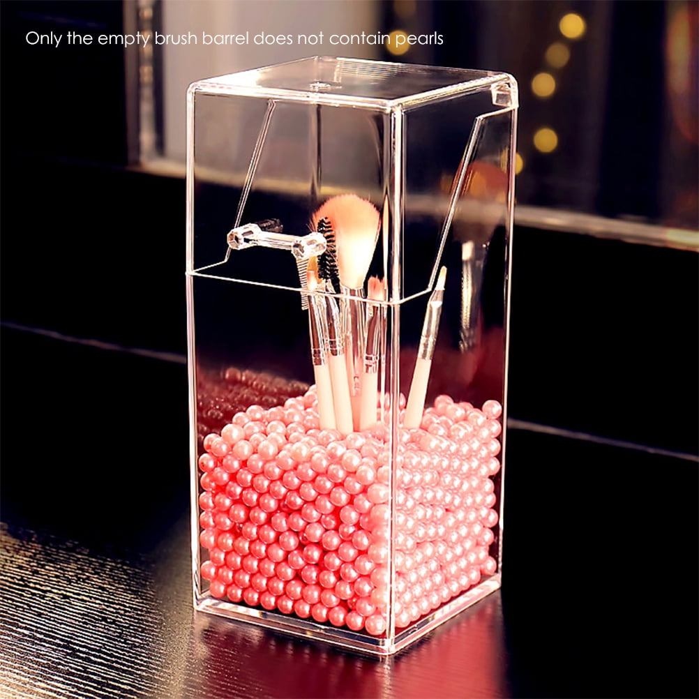 Clear Makeup Brushes Box Beauty Brush Container Pencil Lipstick Holder